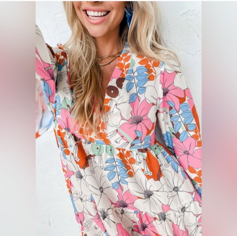 BNWOT floral babydoll dress - Picture 3 of 7